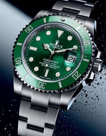 Pretty Green Bezels Rolex Submariner Date Replica Watches