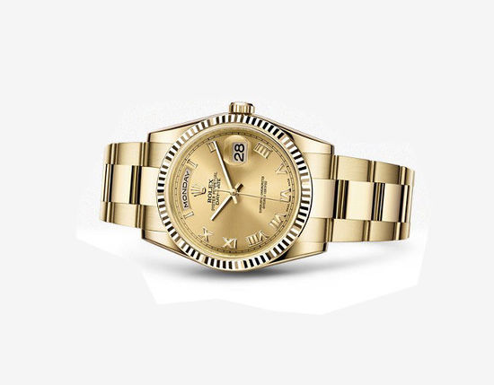 Golden Rolex replica watches are in stable quality.