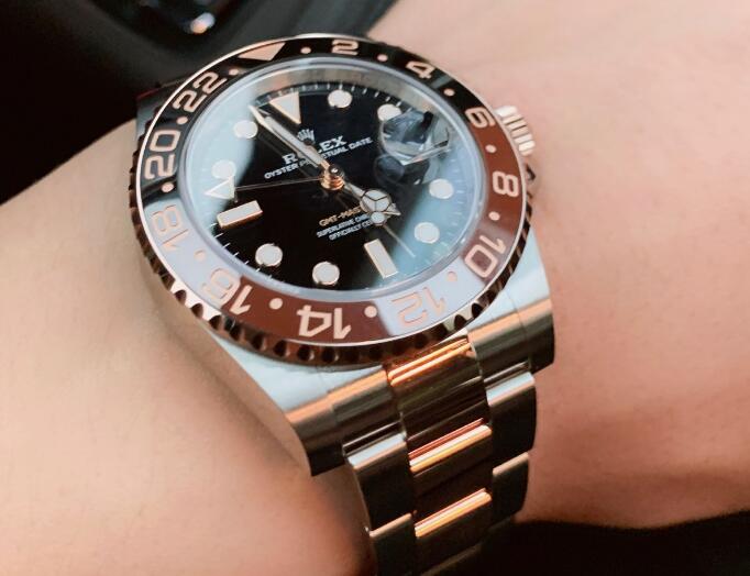 Fall In Love With Everose Gold And Oystersteel Cases Rolex GMT-Master II Replica Watches