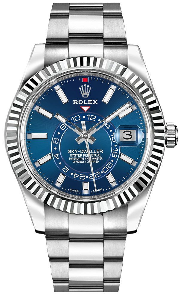 Jon Rahm’s Swiss fake Rolex Sky-Dweller in White Gold and Stainless Steel