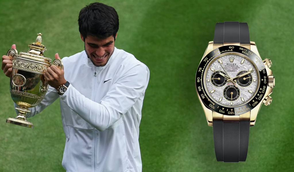 Carlos Alcaraz’s Meteorite Rolex Daytona Fake For Sale And The Timepieces Of Wimbledon 2023