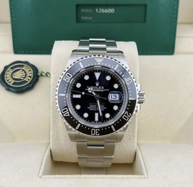 Two Luxury Replica Rolex Watches With Black Dials For Men